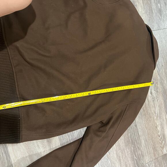 Sandro Paris Dark Brown Aviator Wool Jacket Medium - Picture 12 of 13